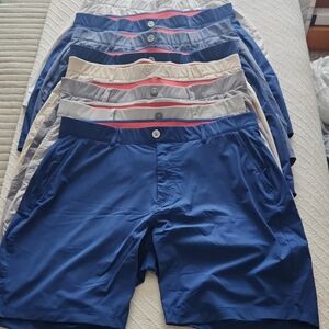 Men's Blue and Gray Shorts